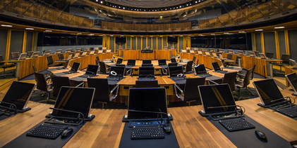 The National Assembly for Wales Siambr (chamber)