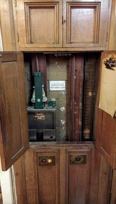 The chute used by House of Commons reporters to send notes to members