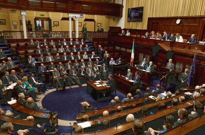 The Dáil Éireann chamber